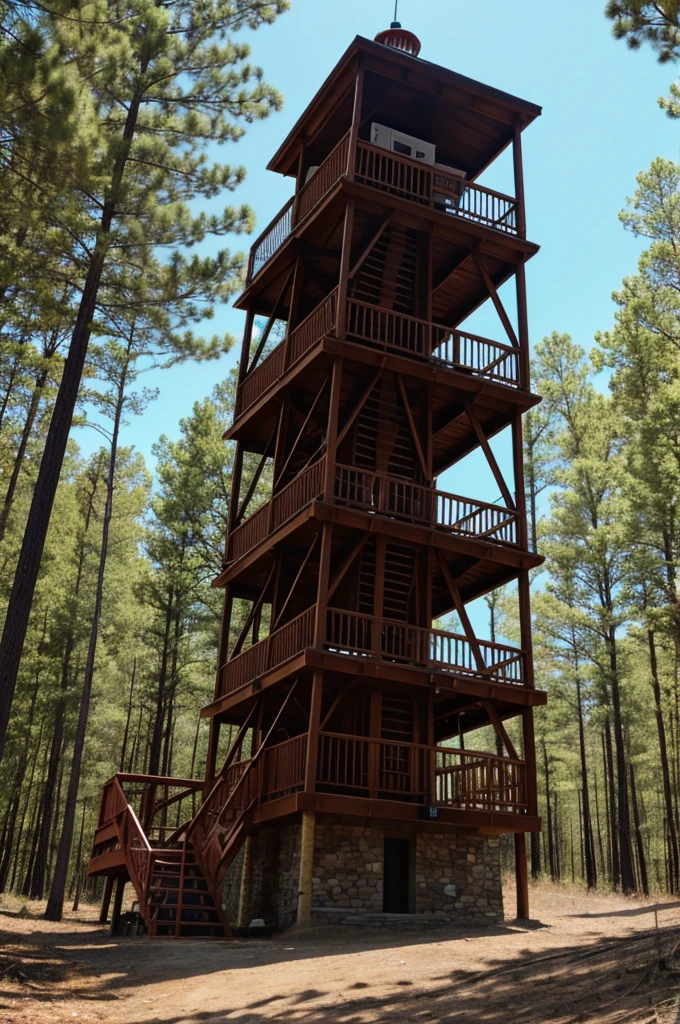 Country human in a fire tower