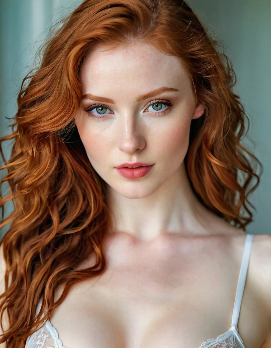 raw photo, raw picture, realism, realistic style, a photo \(high\) of katiekones \(subject\), wearing a black dress \(wardrobe\), in the bedroom \(background\), red hair, thin lips, facial skin fuzz, body freckles, full body, portrait, highres, best quality, full sharp, 4 k photography, real detailed skin texture, (blush:0.5), (goosebumps:0.5), subsurface scattering, RAW candid cinema, 16mm, color graded portra 400 film, remarkable color, ultra realistic, textured skin, remarkable detailed pupils, realistic dull skin noise, visible skin detail, skin fuzz, dry skin, shot with cinematic camera