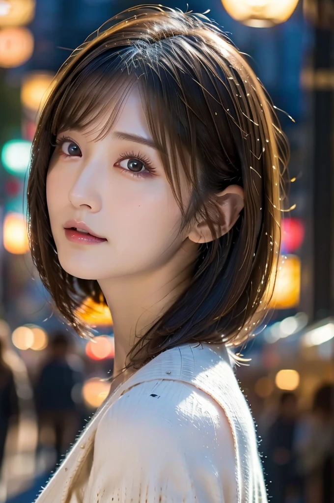 (Surreal), (High resolution), (8K), (Very detailed), (Beautiful and fine details), (Highest quality), (Ultra-detailed), (masterpiece), (Detailed face), Japanese women、Night view、Soft Focus、No background、Beautiful adult Japan woman、alone、Very beautiful face、Detailed depiction of eyes and hair、Beautiful long hairstyles、Black Hair、From an angle like a professional photographer、Daytime with adequate lighting、On the face of Haruka Ayase、Fashionable clothes、Model-like pose、20th Generation