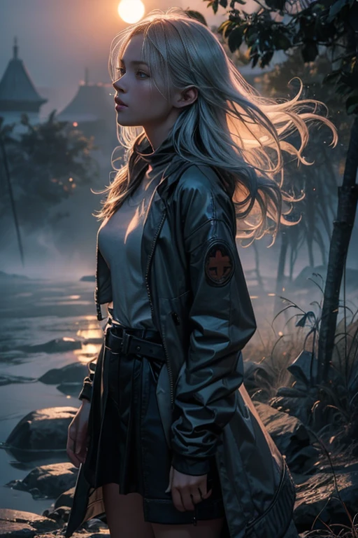 (1girl:1.2), wabstyle, glowing,  (fog,:1.2)  (mist:1.2), smoke, girl composed of white light,  girl composed of black smoke, fire, sun,
, small breasts, long hair, solo, (photorealistic:1.4), cowboy shot, motion blur,
,sexy,
,blue fire, frie rain,
Long hair fluttering in the wind,
loong,wave,( realistic, perfect exposure:1.1)
 mist covered,,