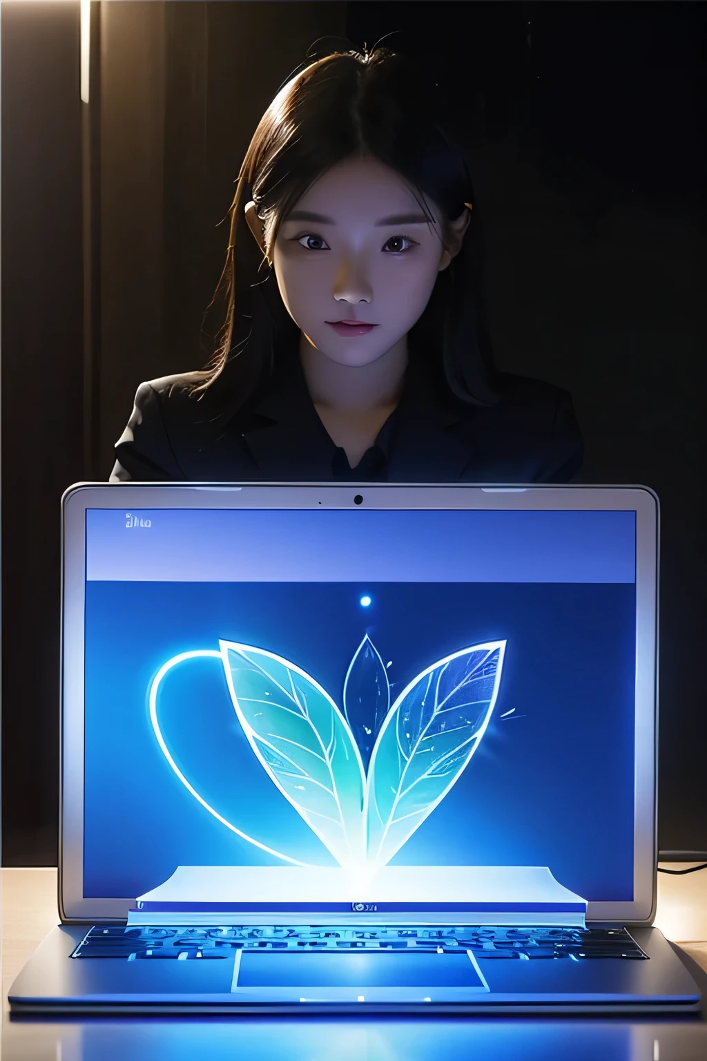 MICRO-LED transparent display laptop, holographic transparent laptop, fully transparent screen