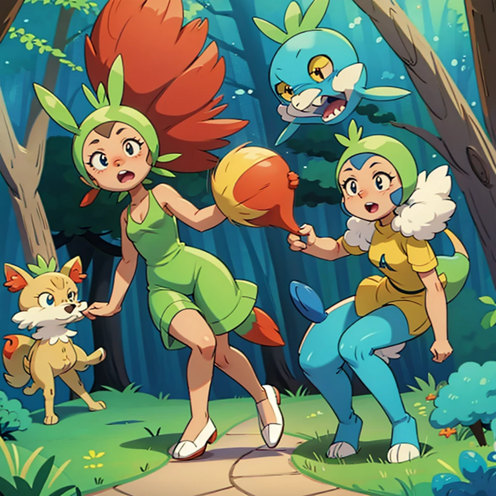 harimaron, pokemon (creature),forest, lak