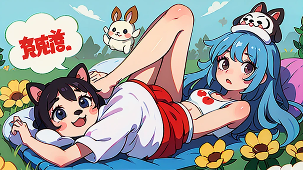 cute mascot dog kawaii flat cartoon