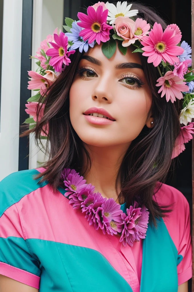 Create transperent colour full flowers