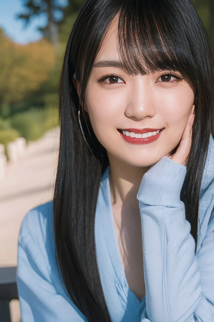 a woman,1 girl,black hair, hair bobbles, longeyelashes, solid circle eyes, light smile, mole under eye, piercing, light smile, shy, puckered lips, Surrealism, drop shadow, stereogram, ass pov, atmospheric perspective, depth of field, first-person view, f/1.8, 8K, super detail, ccurate, best quality, highres, best quality,full body,professional lighting,Cleavage