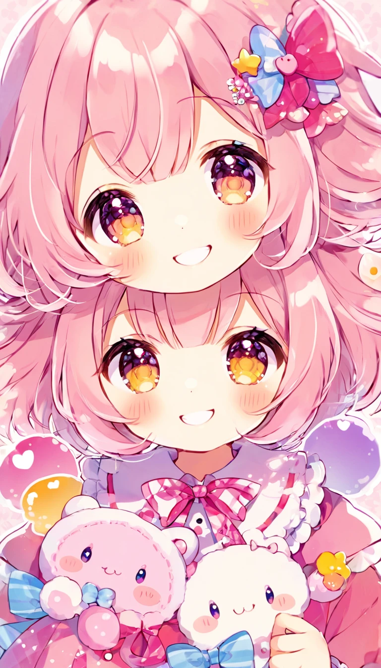 Double teeth，cute，girl，，smile，