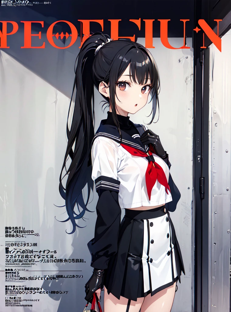 (masterpiece:1.4),(detailed:1.4),(8k:1.4),(beautiful:1.4),(soro 21 years old),(anime style),(gwaites style artwork),(close set eyes),(flipped black mesh hair on high ponytail black middle haired:1.2),((tareme:1.4)),(pointed nose),(pointy medium breasts),(medium ass,slim body),(deep detailed eyes),(sparkling eyes),(Composition from the front),((long legs;1.5)),((standing1.5)),((:o 1.5)),((pubic hair:1.2)),((fashion magazine:1.5)),((glistening skin:1.4)),((:o:1.5)),,(RAW Photos:1.4),((revealing clothes:1.5)),A high school girl in her fashionable winter . She is wearing a lively colored blazer with matching skirt, a cozy sweater, and even a trendy sailor-style collar. Completed with enticing extras like a playful school scarf, stylish gloves and an elegant school purse.