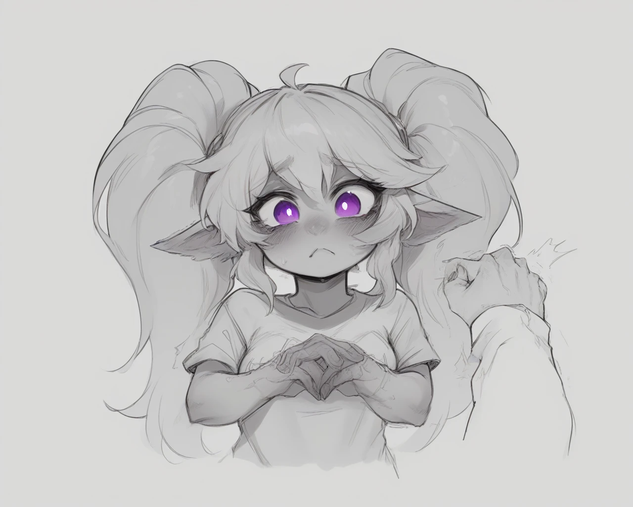 poppy fomr league of legends cute face in t shirt detailed sketch for drawing simple fixed hands SO MUCH DETAILED FIXED ALL only see poppy detailed fixewd hands stand