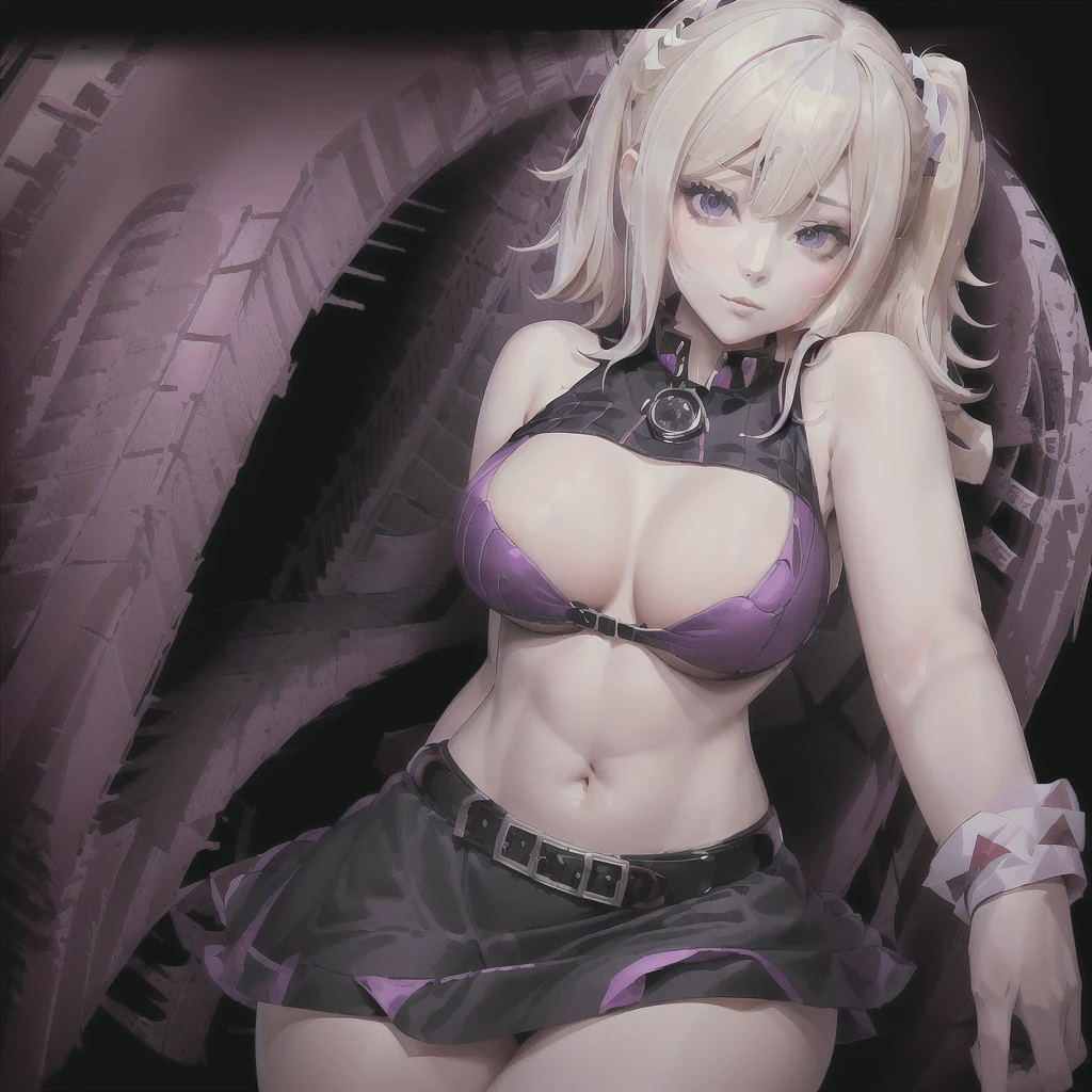 a woman with purple eyes , white hair and a black blouse with a high collar, anime vibes, mysterious art style, lazy art style, junji ito 4K, dreamy psychedelic anime, Ilya Kuvshinov. 4K, Kuvshinov Ilya, anime style 4K, digital art Ilya Kuvshinov, ufotable art style, anime digital illustration