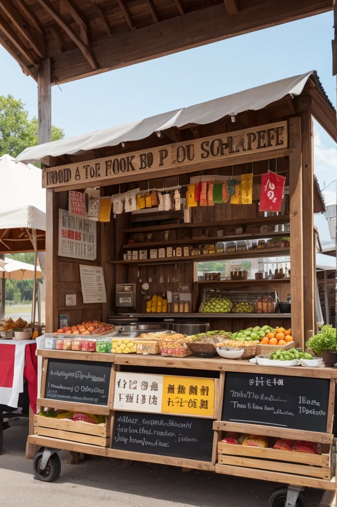 Make a food stall in different positions