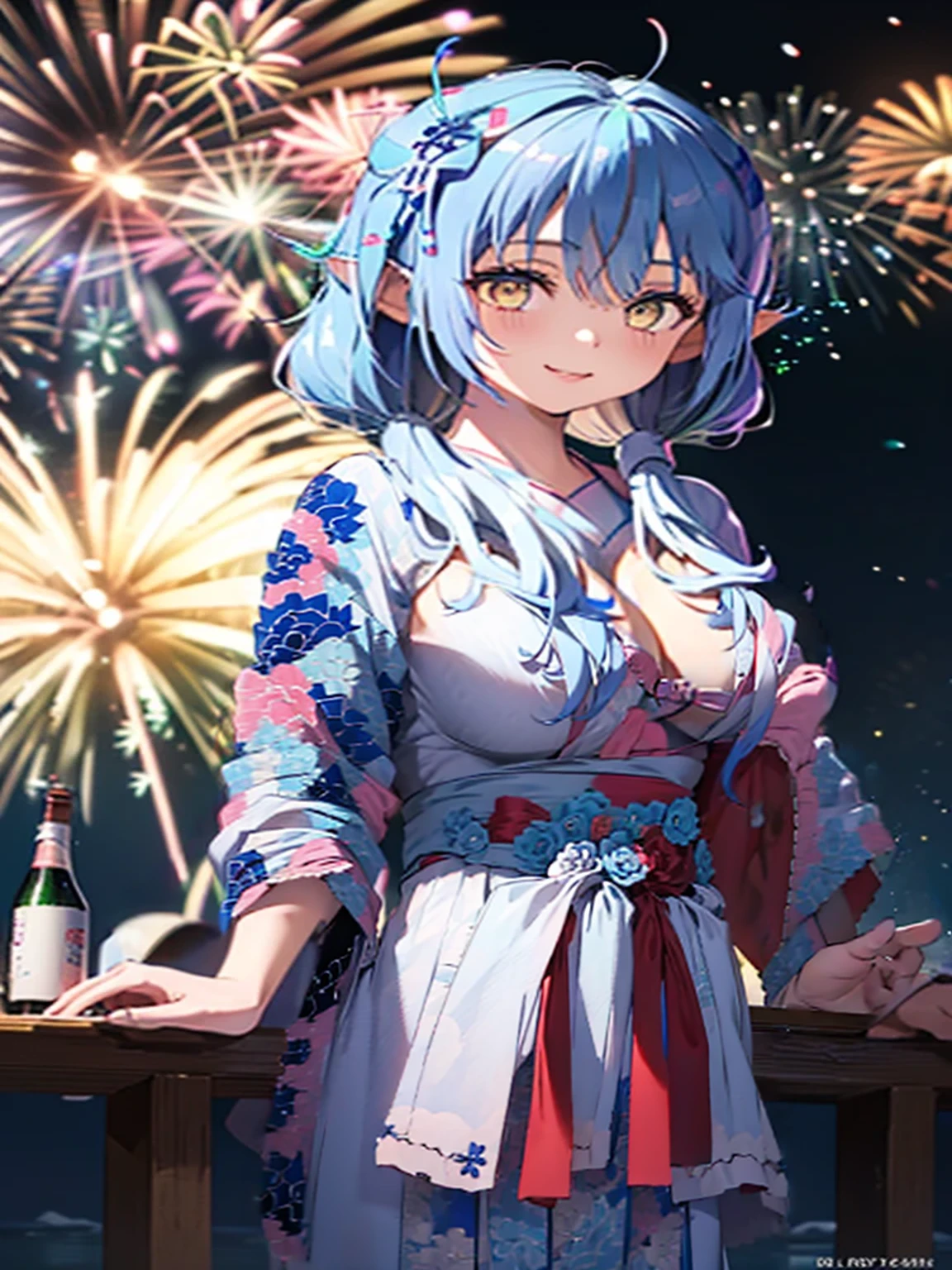 (Navy blue yukata)