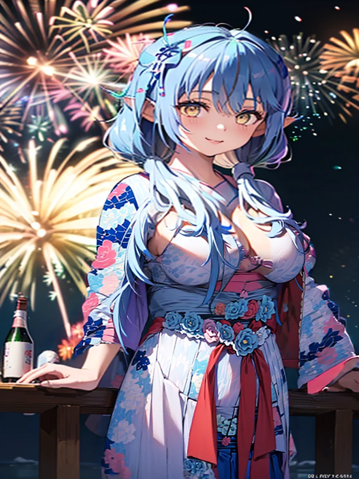 (Navy blue yukata)