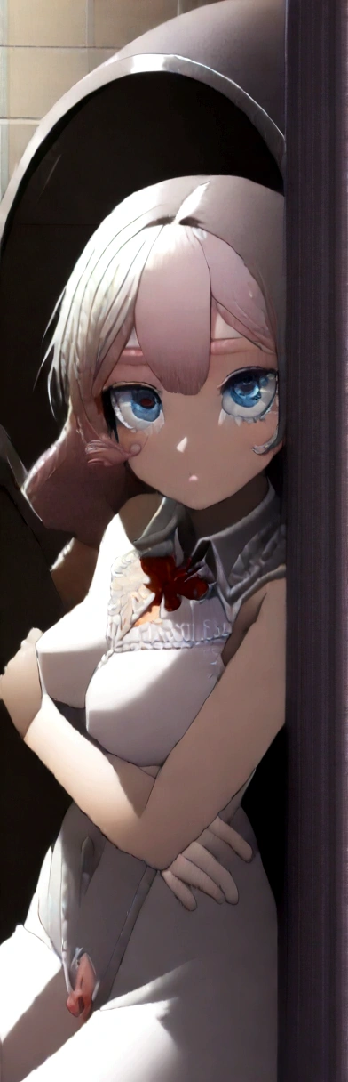Mafuyukirisu, I wave to Kyris, (Blue eyes, Hair, long hair, twin Hairs, pink hair), nude, (pussy:1.2)
BREAK , (bunny dress), Sitting, (look below), (clitoris), (hands behind your back), (cutouts in the crotch) white bunny girl
BREAK looking at viewer,
BREAK, house,
BREAK (masterpiece:1.2), Best quality, A high resolution, unity 8k wallpaper, (illustration:0.8), (beautiful detailed eyes:1.6), very detailed face, perfect lighting, extremely detailed computer graphics, (perfect hands, Ideal Anatomy),