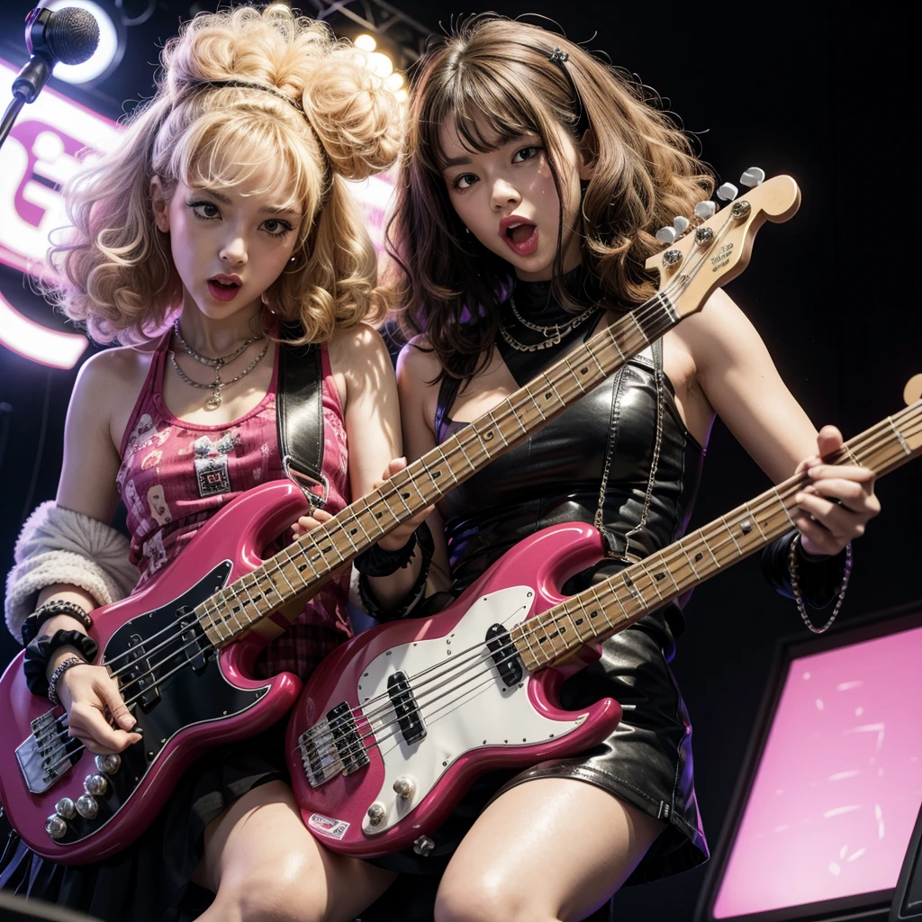 Poodle, candy, bass guitar, outrage
