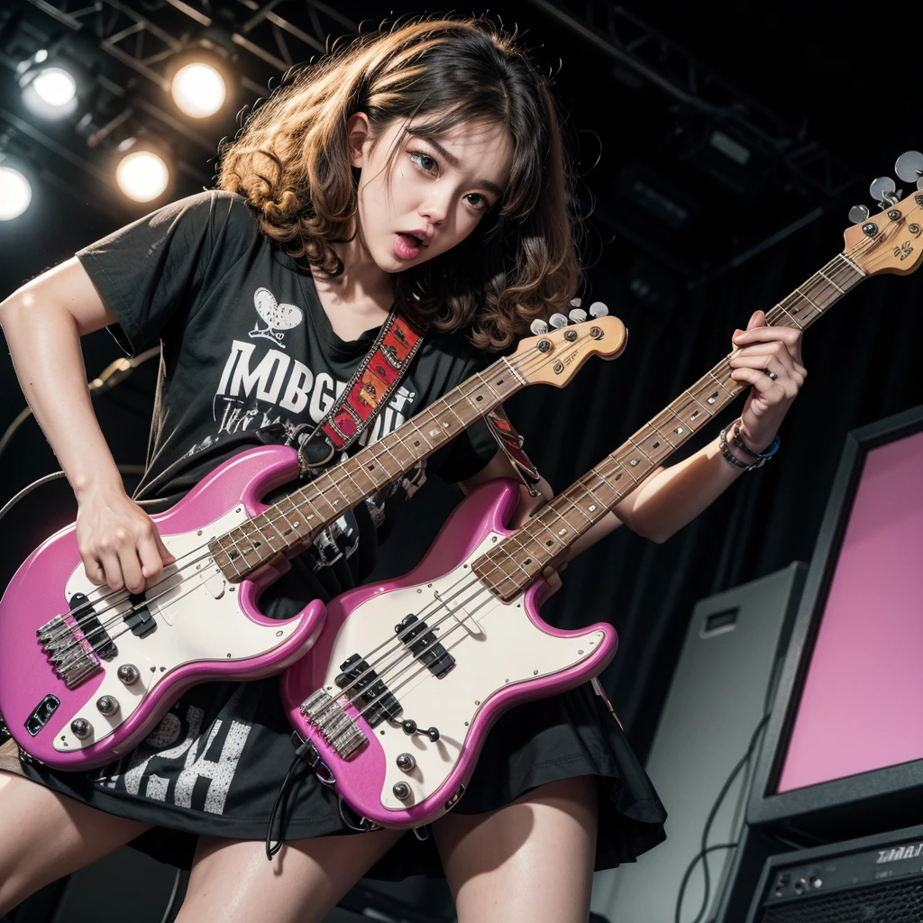 Puppy, Poodle, candy, bass guitar, outrage