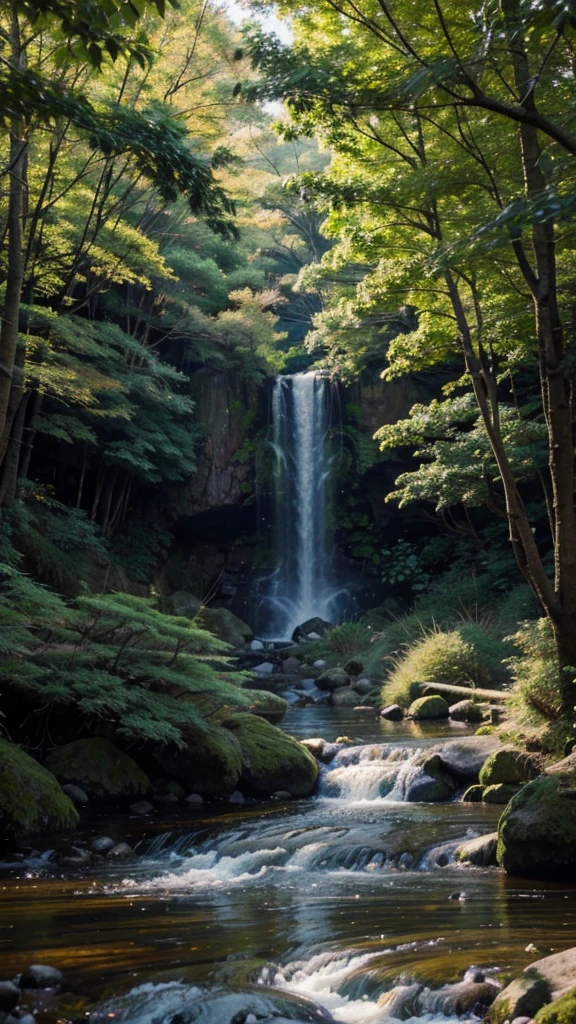 oil painting of a japanese environment