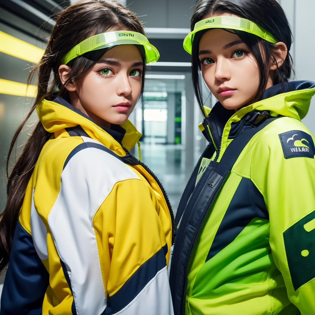 Chick、Yellow-green, dark green, and navy blue appearance、Transparent yellow-green eyes and visor、Lucio、Overwatch、🔫