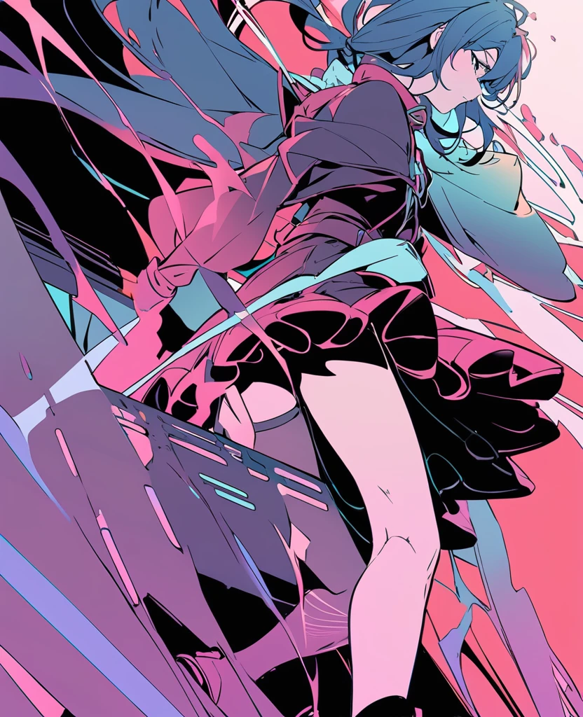 anime,flat color,masterpiece, best quality , Asmodeus,dynamic angle,