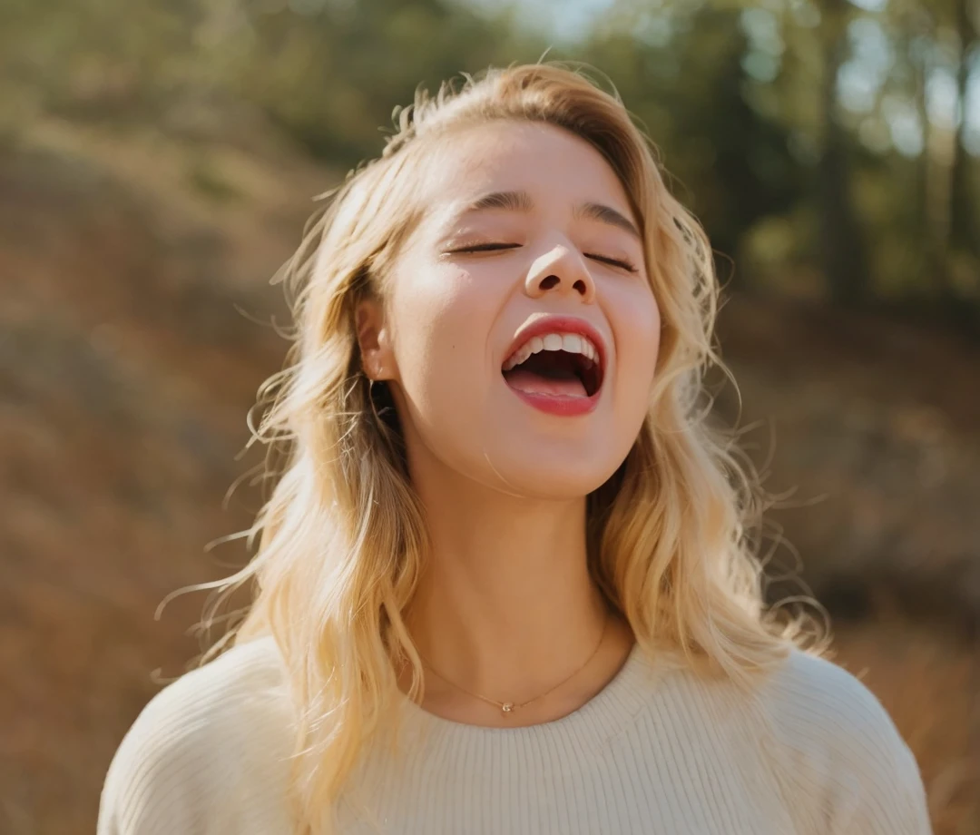 A woman singing a song。