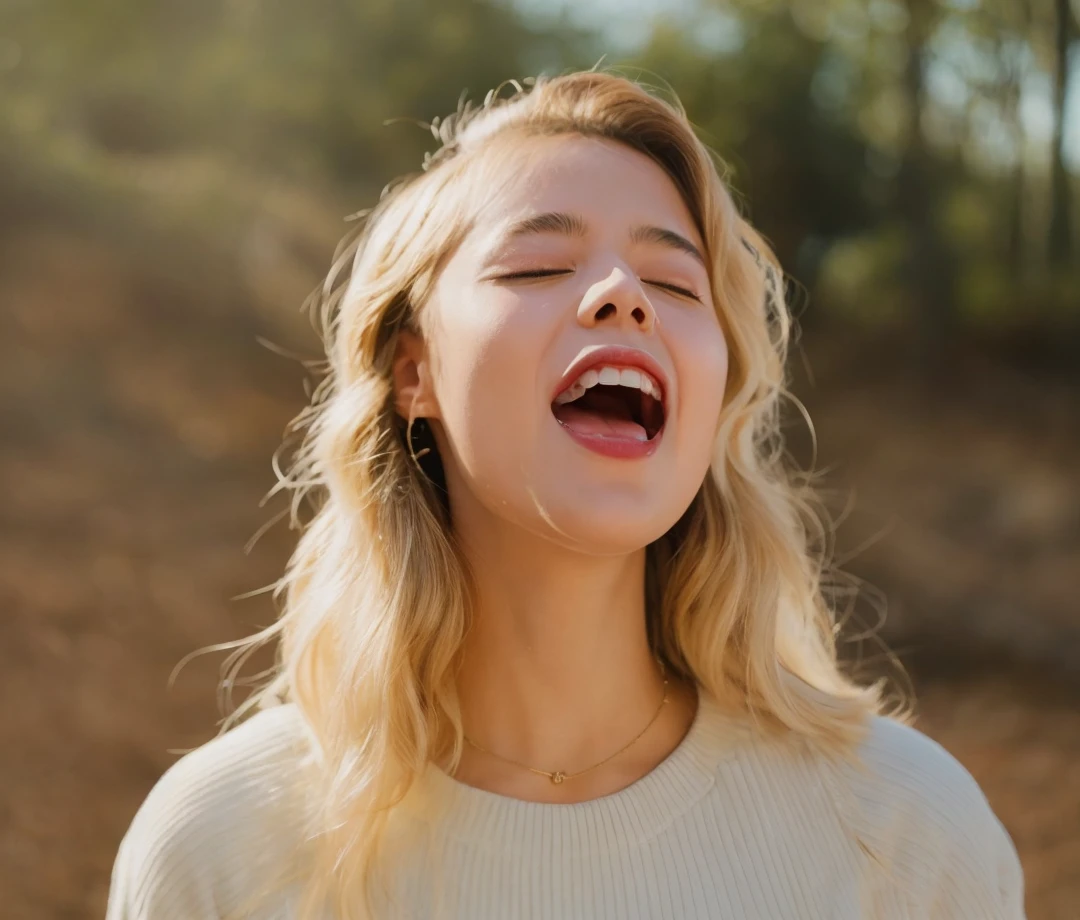 A woman singing a song。