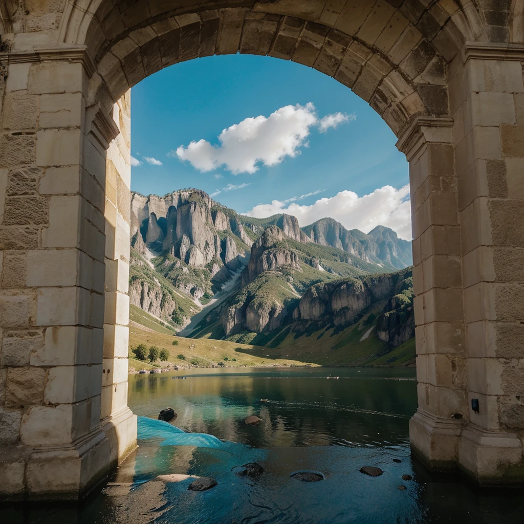Un magnifique et majestueux dragon dans un magnifique paysage