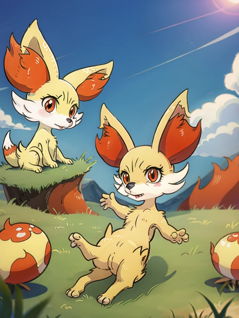 fennekin,grass