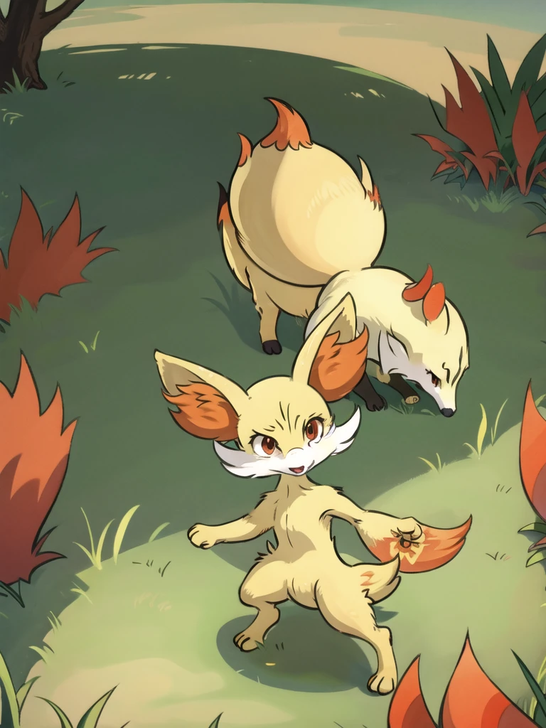 fennekin,grass