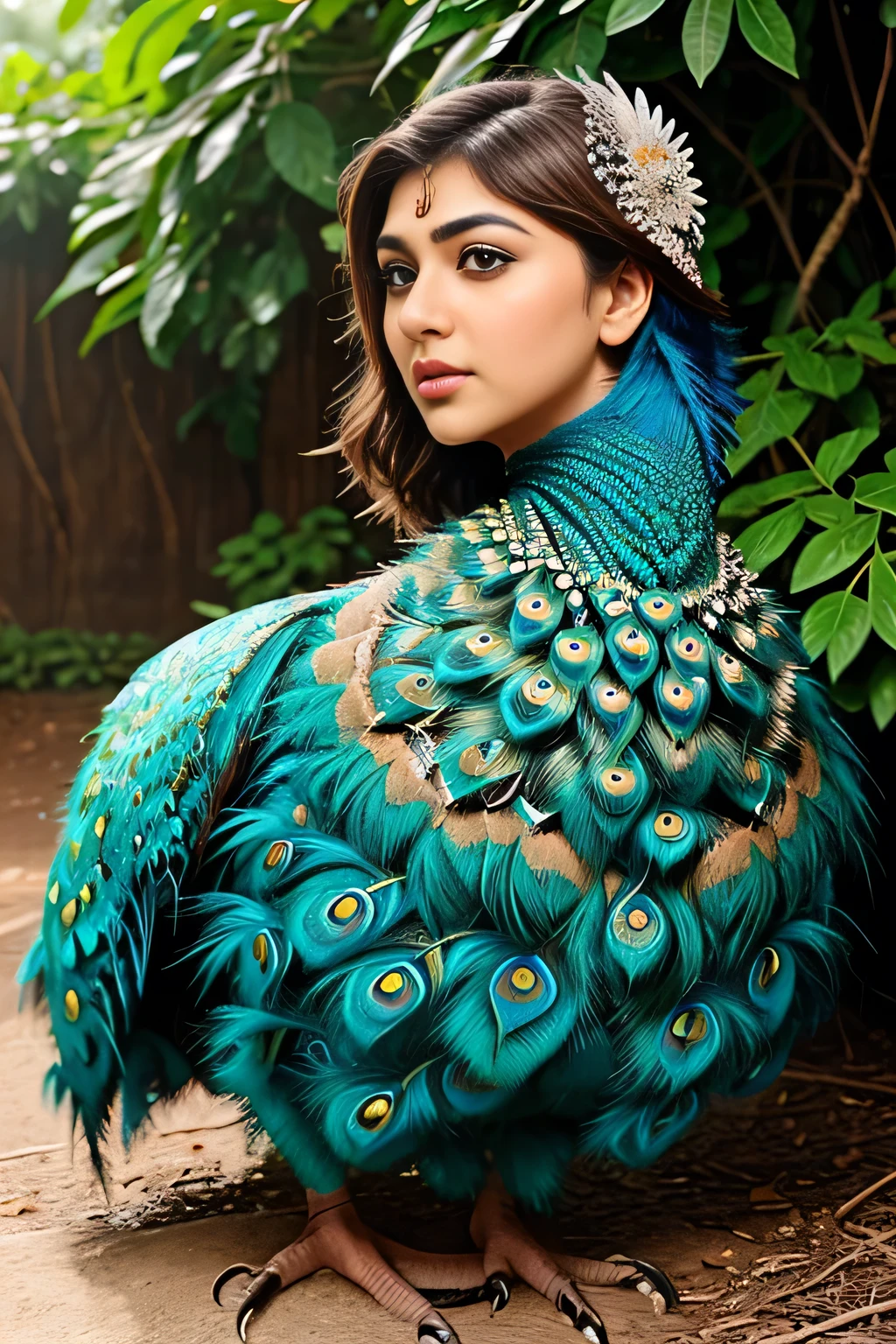 Hansika Motwani is a peafowl, she is real peafowl Bird. Mutant peafowl. peafowl transformation.