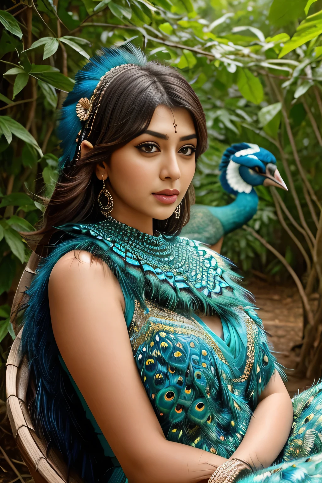 Hansika Motwani is a peafowl, she is real peafowl Bird. Mutant peafowl. peafowl transformation.