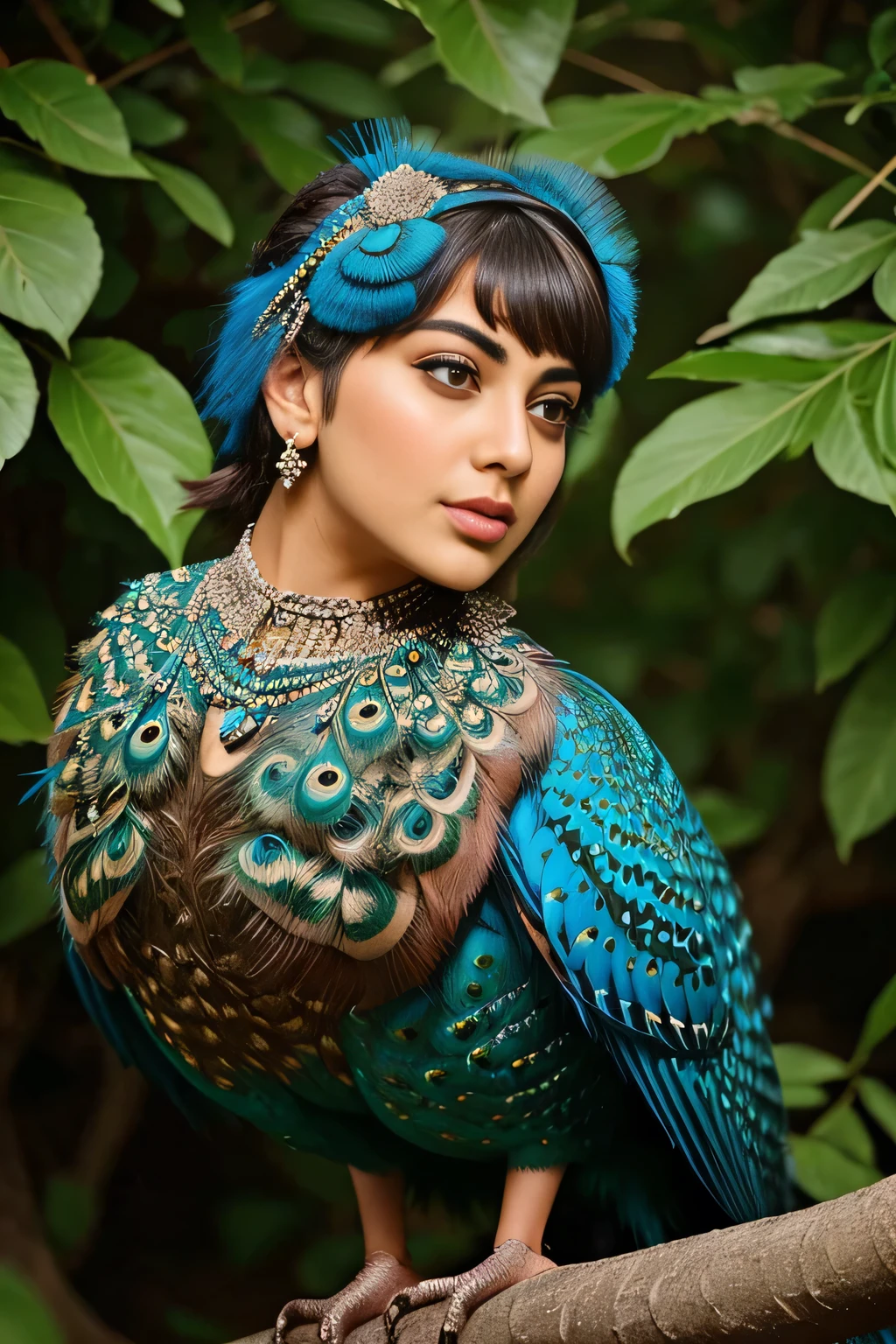 Hansika Motwani is a peafowl, she is real peafowl Bird. Mutant peafowl. peafowl transformation.
