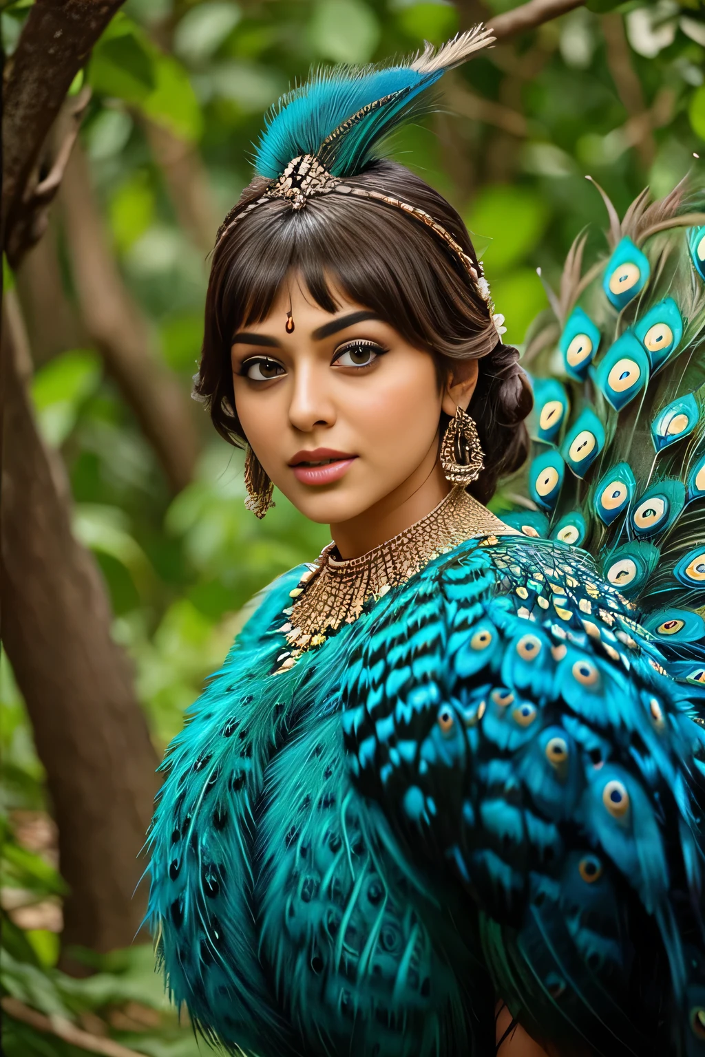 Hansika Motwani is a peafowl, she is real peafowl Bird. Mutant peafowl. peafowl transformation.