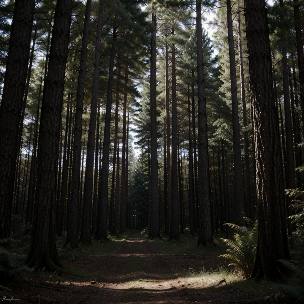 Retro dark fantasy forests
