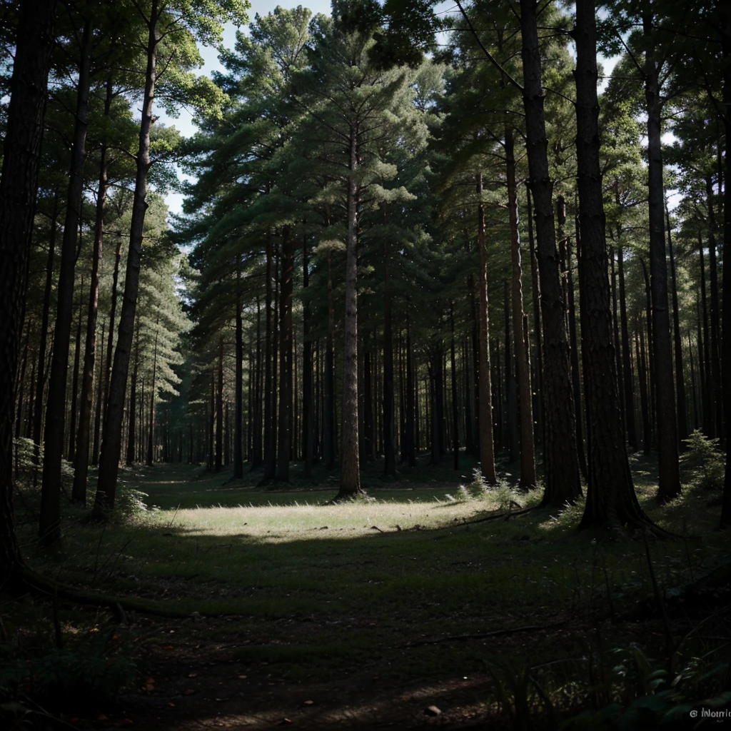 Retro dark fantasy forests