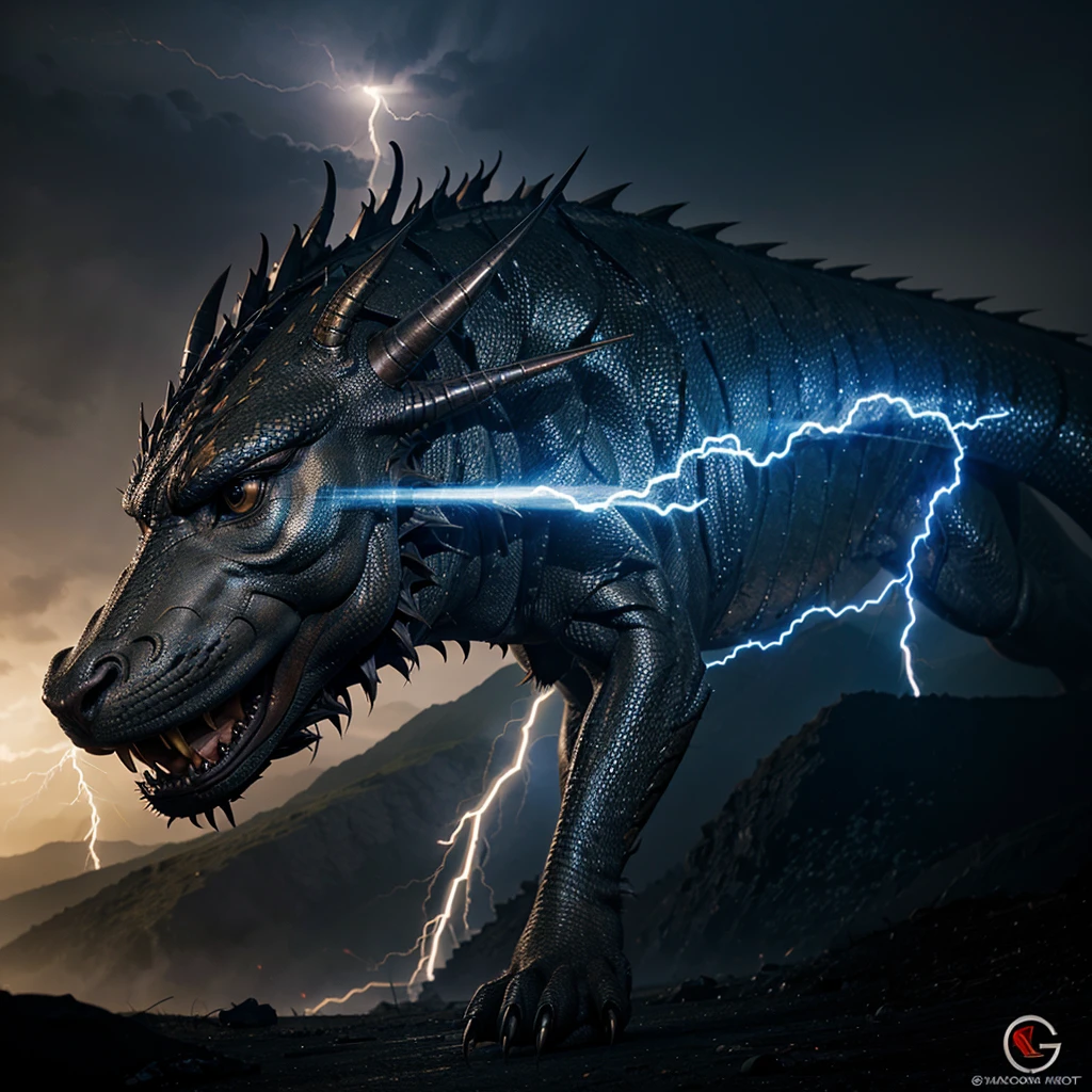 A magnificent lightning fury dragon from the dragon movie