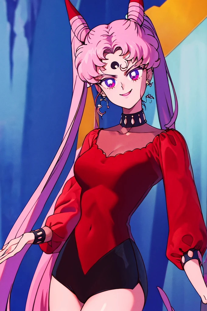 ((masterpiece,best quality)), absurdres,
Black_Lady_Sailor_Moon,
solo, smiling, looking down at viewer, cowboy shot, 
cinematic composition, conceit,smile worst,worst ridecule,evil moukery,,upper body,two hand,sadistic smile,deep shaded face,laugh at,evil smile,evil smirk,two hands,five fingers,smile worst,worst ridecule,evil moukery,collar
