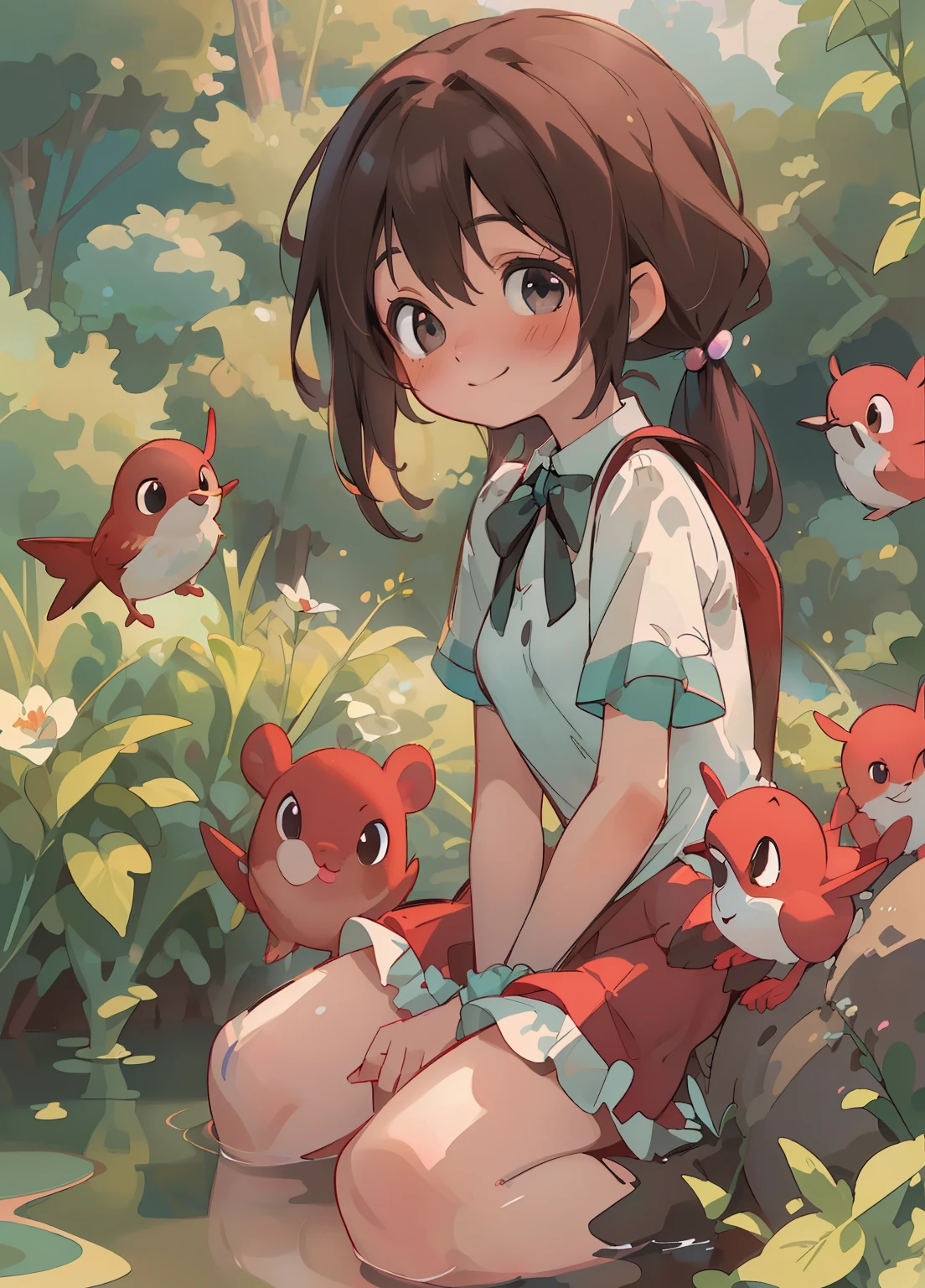 (masterpiece、最high quality、最high quality、Official Art、Beautiful and beautiful:1.2)、(One girl:1.3)Hatsune Miku、Twin tails,Beautiful breasts,score_9,score_8_superior,score_7_superior, young, (The beauty of one beautiful girl、Narrative、18age、Brown eyes(High resolution eyes、Beautiful Eyes、Light in your eyes)、ssuperiorer high precision、high quality、最high quality、And soul、2D、Brown short hairskin、Smile、Red cheeks、Red-tailed warbler、In a mischievous fantasy、Beautiful small breasts)、Close-superior representation of a single person、Like the whole body、Outdoor Waterfront、