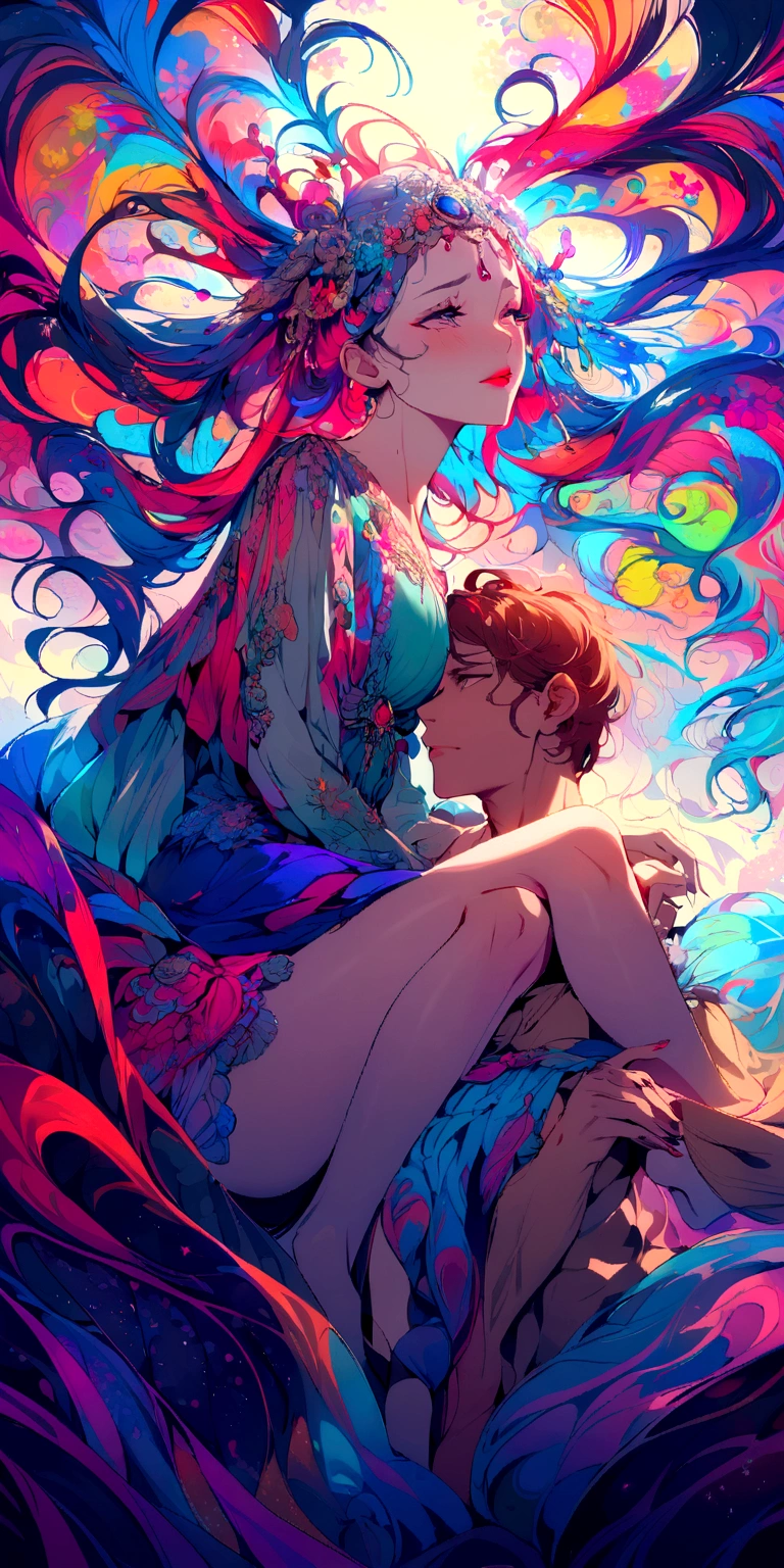 A picture of an adult man and an adult woman having sex