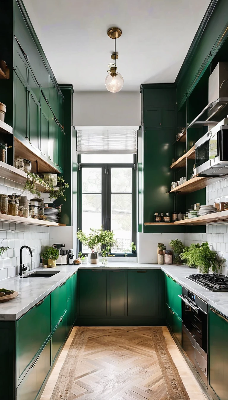 Simple and clean,concise,kitchen,refrigerator,Storage,Storage,plain view,Trying,Green Theme
