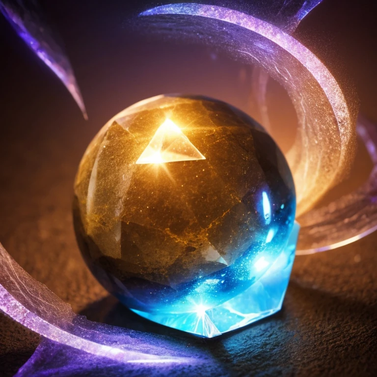 Mystical crystal orb fossil