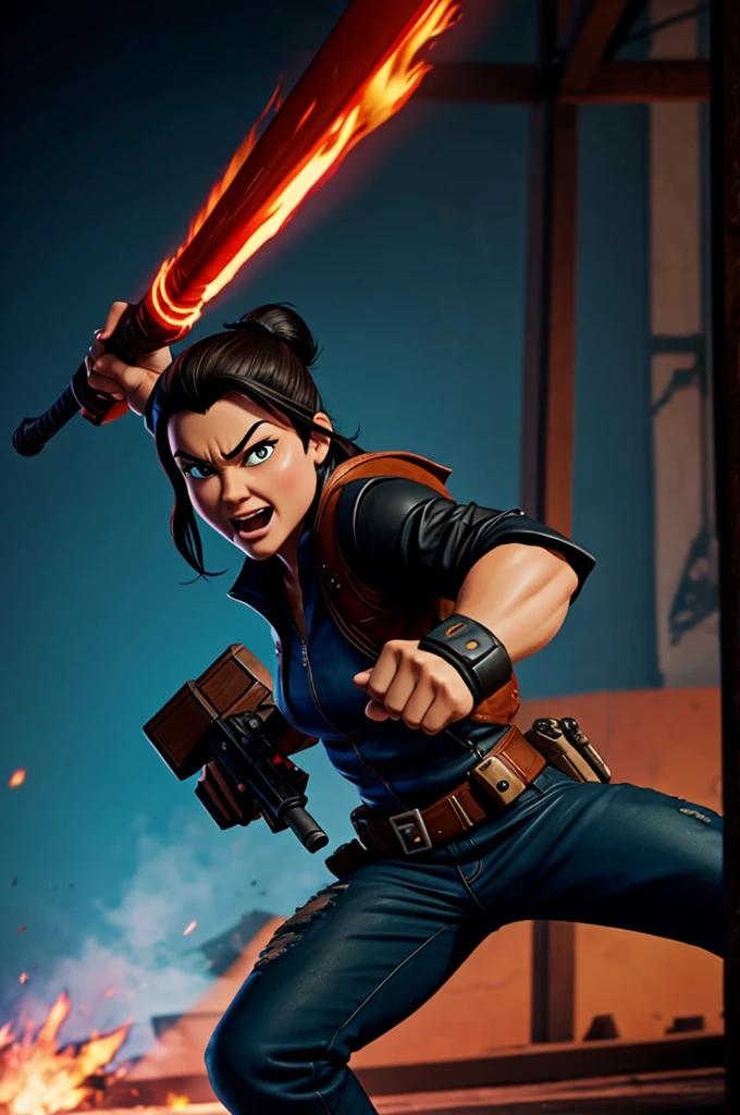 A animated badass character