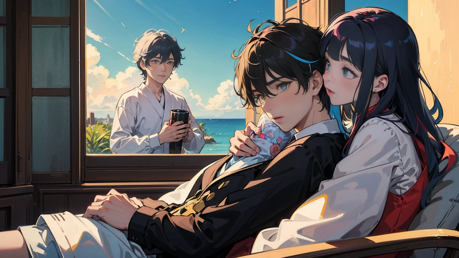 {{masterpiece}}, 最high quality, Very detailedな CG ユニティ 8k 壁紙, Cinema Lighting, Lens flare, Beautiful details in the eyes, black, Sideways glance, Multicolored Hair, colorful light, particle, Heterochromia iridis, (colorful:1.5), (colorful hair:1.5),{{masterpiece}}, 最high quality, Very detailedな CG ユニティ 8k 壁紙, Cinema Lighting, Lens flare, Beautiful details in the eyes, black, Sideways glance, Multicolored Hair, colorful light, particle, Heterochromia iridis, (colorful:1.5), (colorful hair:1.5),masterpiece, 最high quality, Official Art, 8k wallpaper, Very detailed, Very delicate and beautiful, wonderful, In detail, masterpiece, Super detailed, High resolution,Best illustrations, Best Shadow,Complex,Sharp focus, high quality, A young father holds his young twin boys and girls in his arms tightly and warmly、Draw a scene filled with love and security.。My father is on his way home from work.、Children are innocent and carefree。In the background澄み切った青空が広がり、A view of a stylish modern mansion in Pula, Croatia in summer。The bright sunlight illuminates the house and the sparkling sea.。 In fact, this３０The father of the generation was the former Constantine１This is the world.、The boy-girl twins are formerly Crispus and Fausta。The whole scene、atonement、Forgiveness、Healing、Purification、And the theme of repairing relationships was emphasized.、It expresses the moment when family love and bonds deepen.。 The father&#39;s expression shows deep love and relief.、The twins have innocent smiles on their faces.。In the background、The beautiful sea of Croatia spreads out before you、The sparkle enhances happy family moments.。, Digital illustration portrait, In the art style of Bouwater, Blackpink&#39;s Joshi portrait, Digital Portrait, Digital Art Portrait, Realism art style, high qualityのポートレート,{{masterpiece}}, 最high quality, Very detailedな CG ユニティ 8k 壁紙, Cinema Lighting, Lens flare, Beautiful details in the eyes, black, Sideways glance, Multicolored Hair, colorful light, particle, Heterochromia iridis, (colorful:1.5), (colorful hair:1.5),{{masterpiece}}, 最high quality, Very detailedな CG ユニティ 8k 壁紙, Cinema Lighting, Lens flare, Beautiful details in the eyes, black, Sideways glance, Multicolored Hair, colorful light, particle, Heterochromia iridis, (colorful:1.5), (colorful hair:1.5),masterpiece, 最high quality, Official Art, 8k wallpaper, Very detailed, Very delicate and beautiful, wonderful, In detail, masterpiece, Super detailed, High resolution,Best illustrations, Best Shadow,Complex,Sharp focus, high quality, A young father holds his young twin boys and girls in his arms tightly and warmly、Draw a scene filled with love and security.。My father is on his way home from work.、Children are innocent and carefree。In the background澄み切った青空が広がり、A view of a stylish modern mansion in Pula, Croatia in summer。The bright sunlight illuminates the house and the sparkling sea.。 In fact, this３０The father of the generation was the former Constantine１This is the world.、The boy-girl twins are formerly Crispus and Fausta。The whole scene、atonement、Forgiveness、Healing、Purification、And the theme of repairing relationships was emphasized.、It expresses the moment when family love and bonds deepen.。 ,