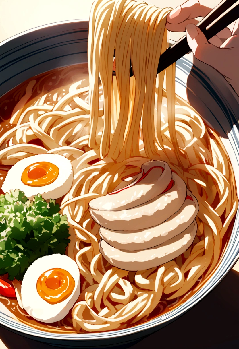 Someone is having Udon Set, Ramen Set Japanese noodles Set