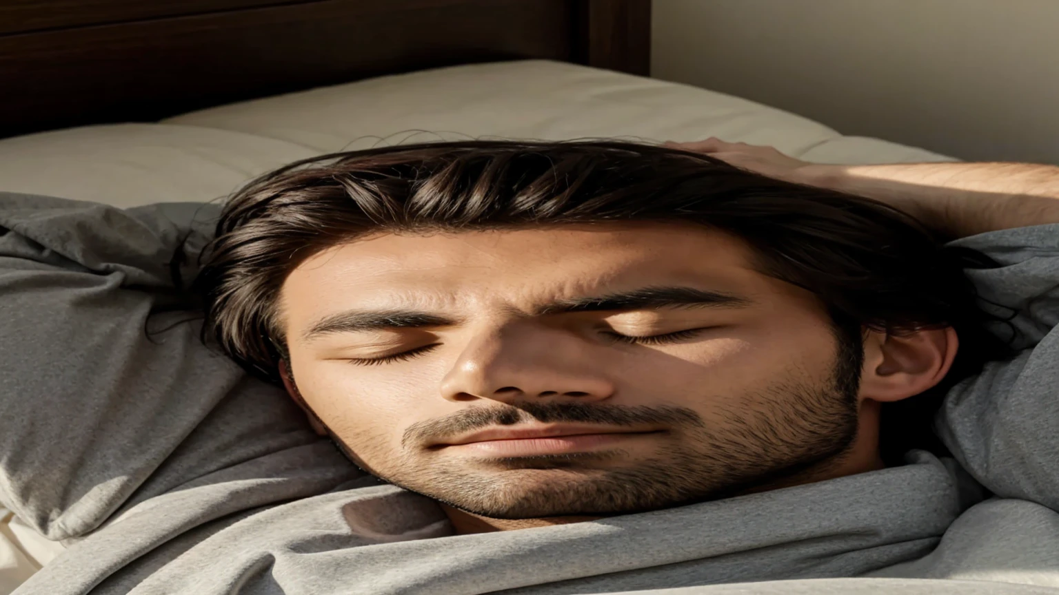 A man sleeping