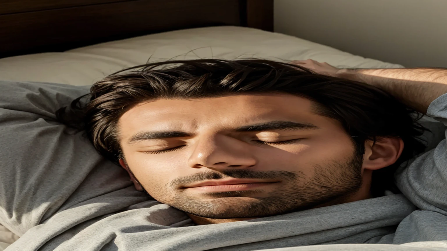 A man sleeping