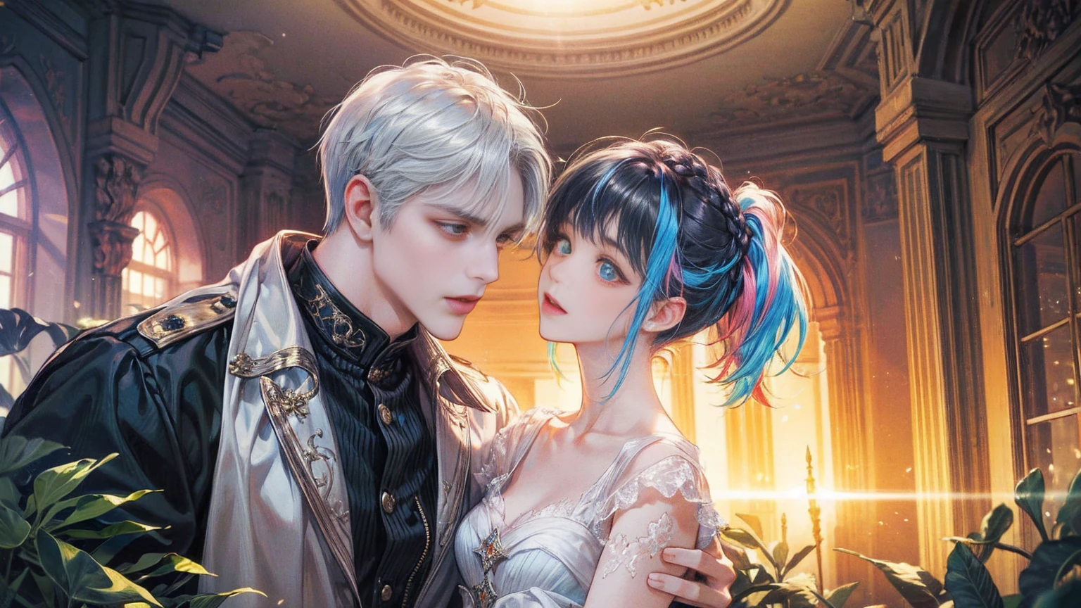 {{masterpiece}}, 最high quality, Very detailedな CG ユニティ 8k 壁紙, Cinema Lighting, Lens flare, Beautiful details in the eyes, black, Sideways glance, Multicolored Hair, colorful light, particle, Heterochromia iridis, (colorful:1.5), (colorful hair:1.5),{{masterpiece}}, 最high quality, Very detailedな CG ユニティ 8k 壁紙, Cinema Lighting, Lens flare, Beautiful details in the eyes, black, Sideways glance, Multicolored Hair, colorful light, particle, Heterochromia iridis, (colorful:1.5), (colorful hair:1.5),masterpiece, 最high quality, Official Art, 8k wallpaper, Very detailed, Very delicate and beautiful, wonderful, In detail, masterpiece, Super detailed, High resolution,Best illustrations, Best Shadow,Complex,Sharp focus, high quality, A young father holds his young twin boys and girls in his arms tightly and warmly、Draw a scene filled with love and security.。My father is on his way home from work.、Children are innocent and carefree。In the background澄み切った青空が広がり、A view of a stylish modern mansion in Pula, Croatia in summer。The bright sunlight illuminates the house and the sparkling sea.。 In fact, this30The father of the generation was the former Constantine1This is the world.、The boy-girl twins are formerly Crispus and Fausta。The whole scene、atonement、Forgiveness、Healing、Purification、And the theme of repairing relationships was emphasized.、It expresses the moment when family love and bonds deepen.。 The father's expression shows deep love and relief.、The twins have innocent smiles on their faces.。In the background、The beautiful sea of Croatia spreads out before you、The sparkle enhances happy family moments.。, Digital illustration portrait, In the art style of Bouwater, Blackpink's Joshi portrait, Digital Portrait, Digital Art Portrait, Realism art style, high qualityのポートレート,{{masterpiece}}, 最high quality, Very detailedな CG ユニティ 8k 壁紙, Cinema Lighting, Lens flare, Beautiful details in the eyes, black, Sideways glance, Multicolored Hair, colorful light, particle, Heterochromia iridis, (colorful:1.5), (colorful hair:1.5),{{masterpiece}}, 最high quality, Very detailedな CG ユニティ 8k 壁紙, Cinema Lighting, Lens flare, Beautiful details in the eyes, black, Sideways glance, Multicolored Hair, colorful light, particle, Heterochromia iridis, (colorful:1.5), (colorful hair:1.5),masterpiece, 最high quality, Official Art, 8k wallpaper, Very detailed, Very delicate and beautiful, wonderful, In detail, masterpiece, Super detailed, High resolution,Best illustrations, Best Shadow,Complex,Sharp focus, high quality, A young father holds his young twin boys and girls in his arms tightly and warmly、Draw a scene filled with love and security.。My father is on his way home from work.、Children are innocent and carefree。In the background澄み切った青空が広がり、A view of a stylish modern mansion in Pula, Croatia in summer。The bright sunlight illuminates the house and the sparkling sea.。 In fact, this30The father of the generation was the former Constantine1This is the world.、The boy-girl twins are formerly Crispus and Fausta。The whole scene、atonement、Forgiveness、Healing、Purification、And the theme of repairing relationships was emphasized.、It expresses the moment when family love and bonds deepen.。 ,