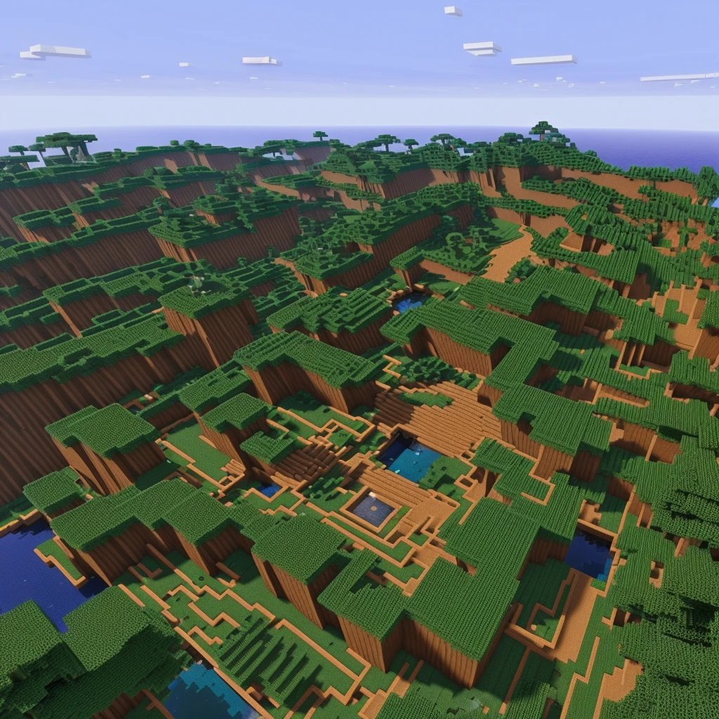 Un magnifique paysage de Minecraft