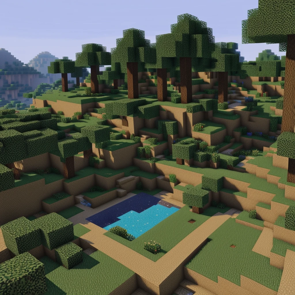Un magnifique paysage de Minecraft