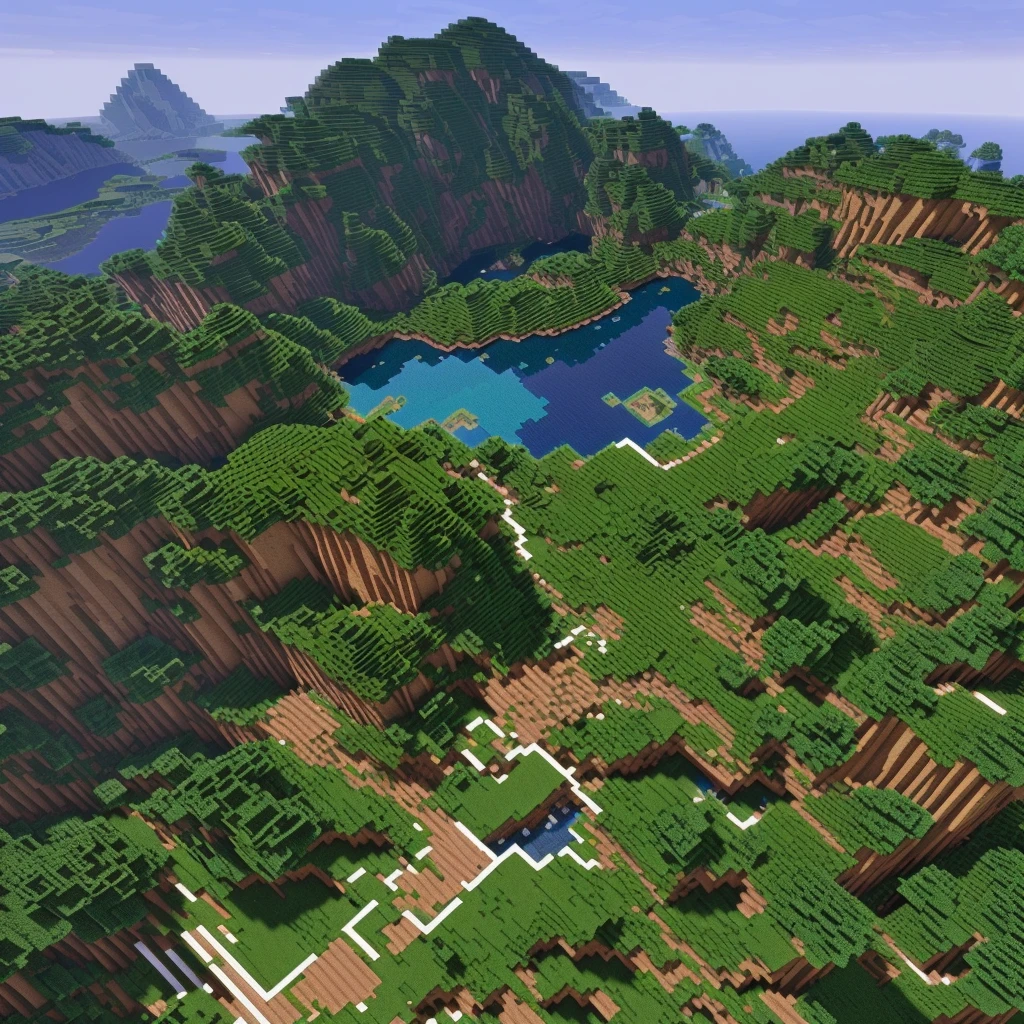 a beautiful detailed minecraft landscape,stunning 4k hyperrealistic minecraft world,gorgeous vibrant minecraft biome,intricate highly detailed minecraft environment,lush verdant minecraft forest,serene tranquil minecraft lake,majestic towering minecraft mountains,glowing warm minecraft sunset lighting,photorealistic minecraft scenery,cinematic minecraft landscape,masterpiece minecraft artwork