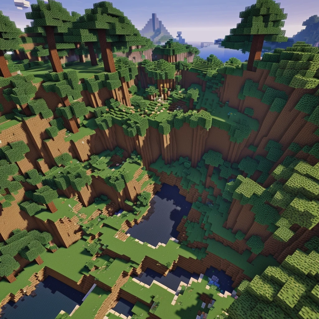 a beautiful detailed minecraft landscape,stunning 4k hyperrealistic minecraft world,gorgeous vibrant minecraft biome,intricate highly detailed minecraft environment,lush verdant minecraft forest,serene tranquil minecraft lake,majestic towering minecraft mountains,glowing warm minecraft sunset lighting,photorealistic minecraft scenery,cinematic minecraft landscape,masterpiece minecraft artwork