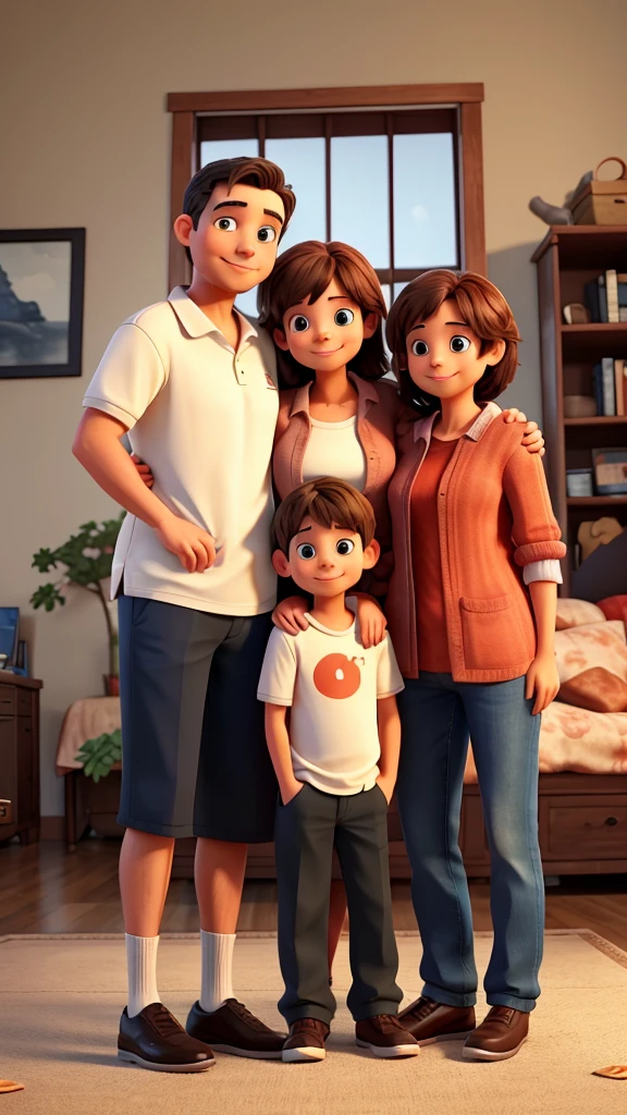 heartwarming family: mom, dad, 2 sons